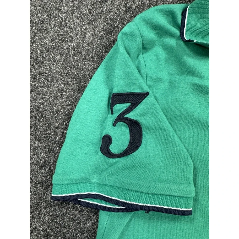 VTG Polo Ralph Lauren Big Pony #3 Polo Shirt Green Youth XL Boys Cotton